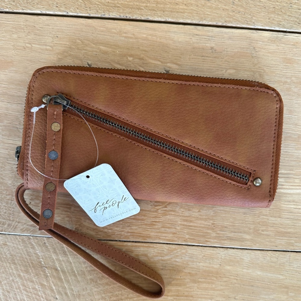 NWT Free People Vegan Distressed Wallet /wristlet